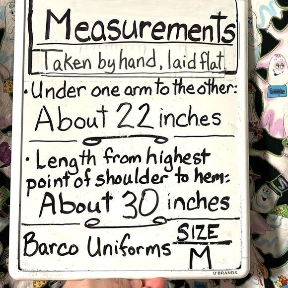 Barco Uniforms cotton cartoon ghosts print two pocket V- neck scrub top M - Picture 13 of 13